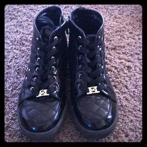 Kids black Michael Kors shoes